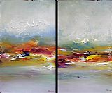 Abstract Diptych by Ioan Popei